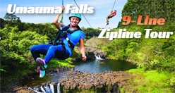 Umauma Falls 9-Line Zipline Tour